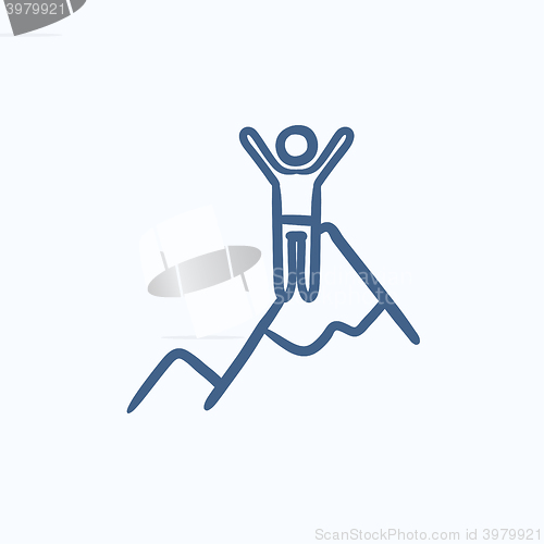 Image of Climbing sketch icon.