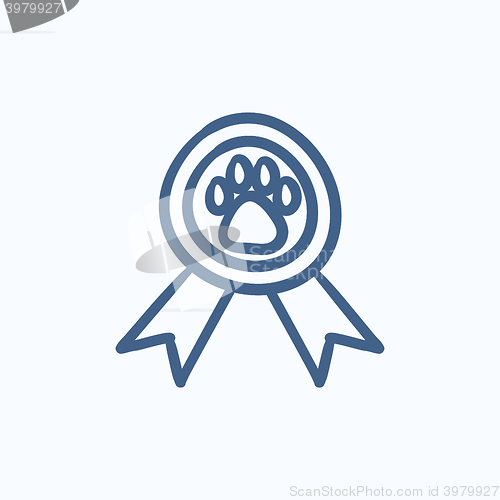 Image of Dog award sketch icon.