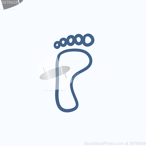 Image of Footprint sketch icon.