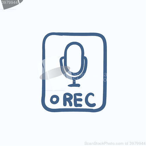 Image of Record button sketch icon.