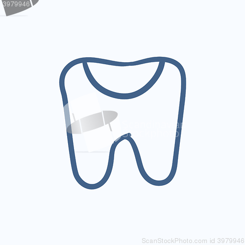 Image of Tooth decay sketch icon.