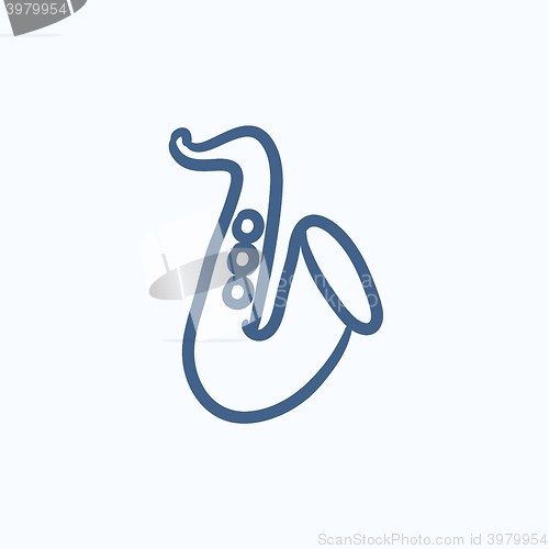 Image of Saxophone sketch icon.