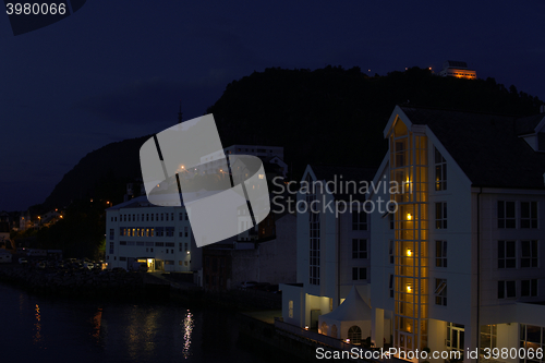 Image of Ålesund by night