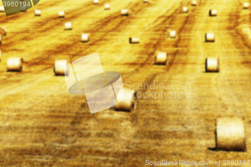 Image of stack of straw in the field 