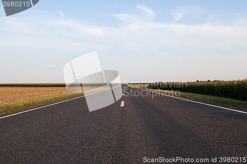 Image of a small paved road  