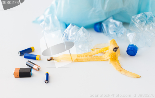 Image of close up of rubbish bag with trash