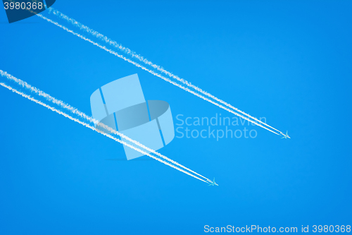 Image of Two Airplanes in the Sky