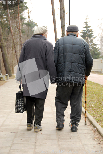 Image of senior couple strolling