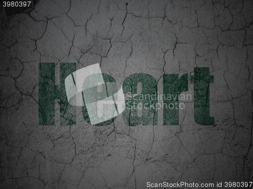 Image of Healthcare concept: Heart on grunge wall background