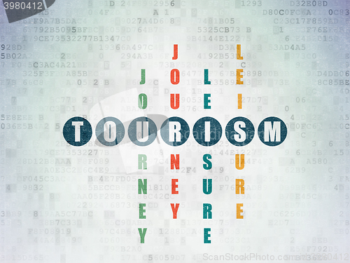 Image of Travel concept: Tourism in Crossword Puzzle