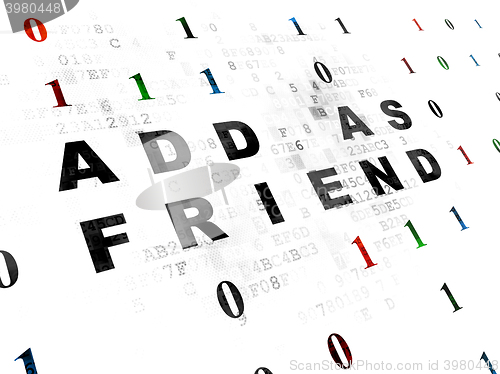 Image of Social media concept: Add as Friend on Digital background