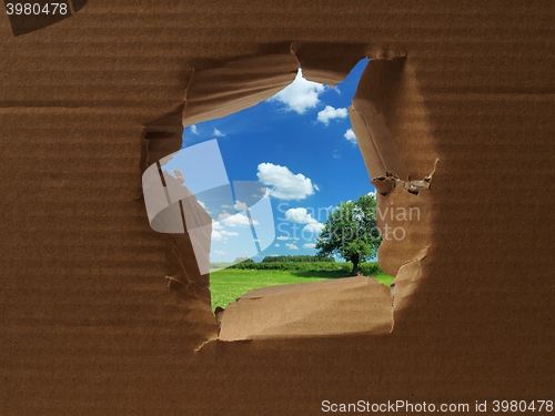 Image of Cardboard with hole