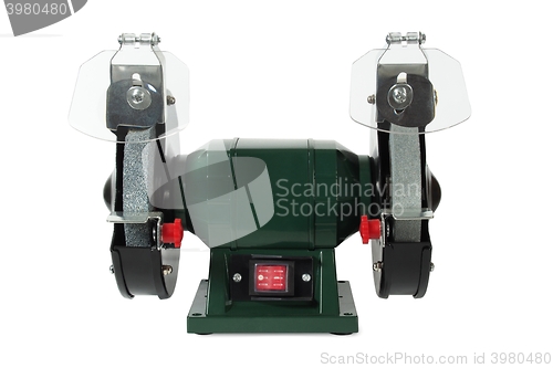 Image of Bench grinder on white