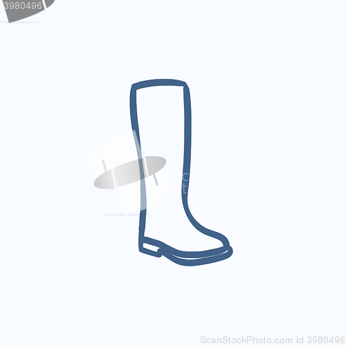 Image of High boot sketch icon. 