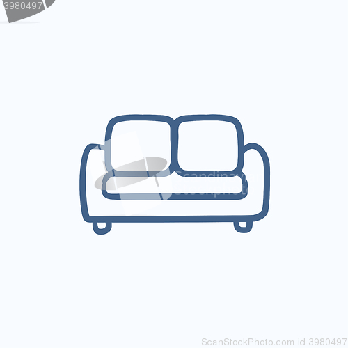 Image of Sofa sketch icon.