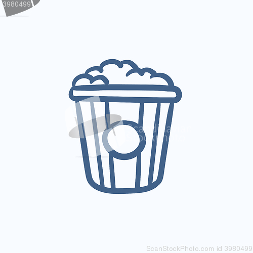 Image of Popcorn sketch icon.