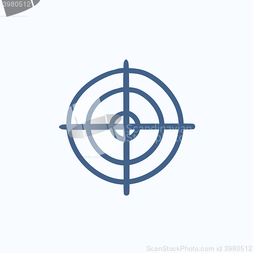 Image of Shooting target sketch icon.