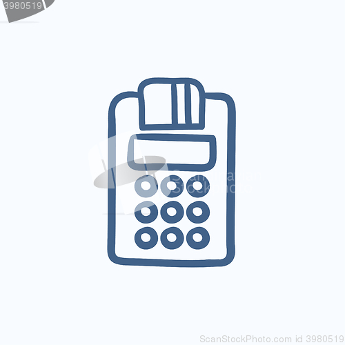 Image of Cash register sketch icon.