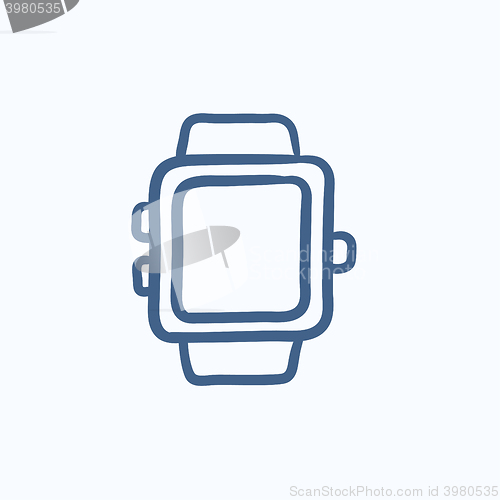 Image of Smartwatch sketch icon.