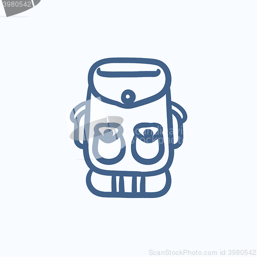 Image of Backpack sketch icon.