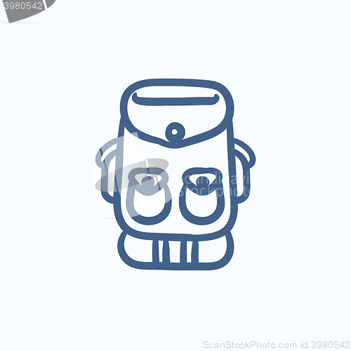 Image of Backpack sketch icon.