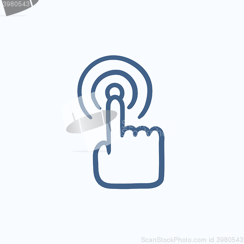 Image of Touch screen gesture sketch icon.