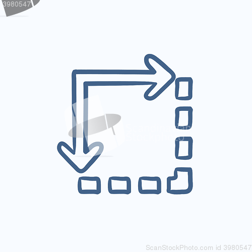 Image of Content extension sketch icon.