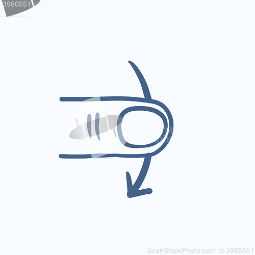 Image of Touch screen gesture sketch icon.