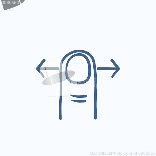 Image of Touch screen gesture sketch icon.