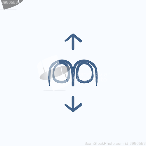 Image of Touch screen gesture sketch icon.