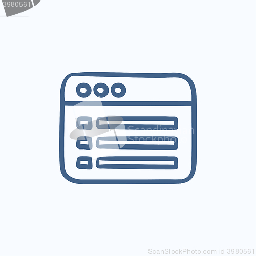 Image of Browser window with folder contents sketch icon.