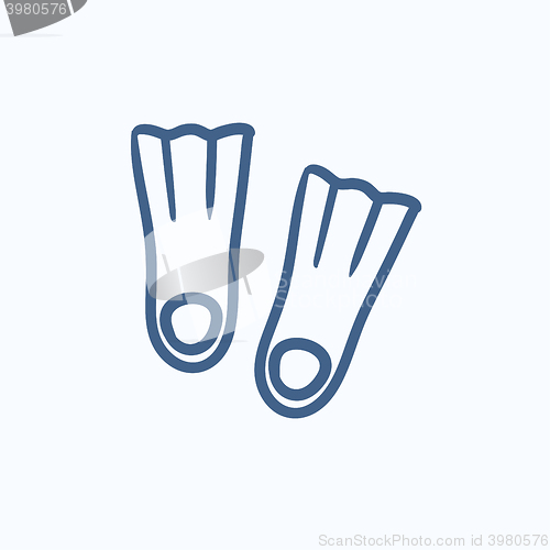 Image of Flippers sketch icon.