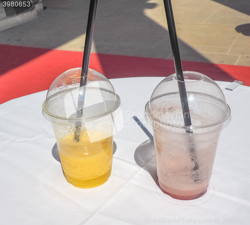 Image of Cocktail glasses on a table