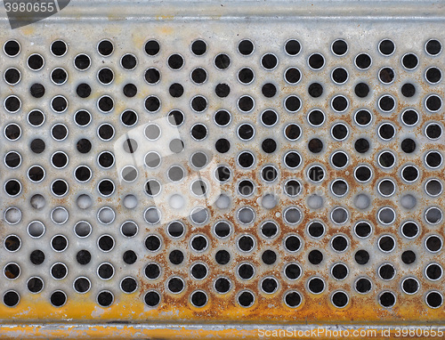 Image of Green metal grid background