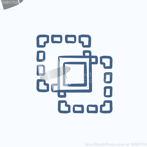 Image of Crop sketch icon.