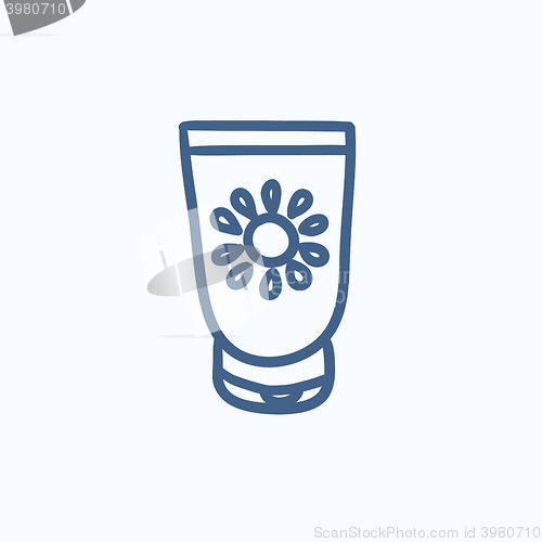 Image of Sunscreen sketch icon.