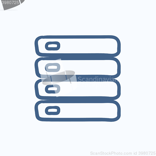 Image of Computer server sketch icon.