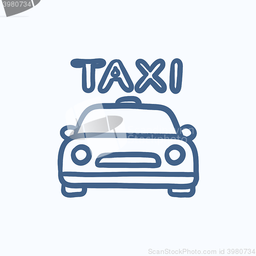 Image of Taxi sketch icon.