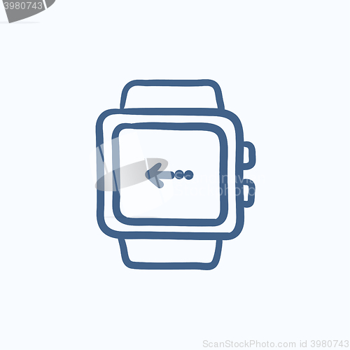 Image of Smartwatch sketch icon.