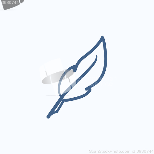 Image of Feather sketch icon.