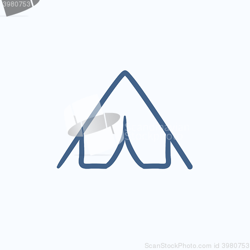 Image of Tent sketch icon.