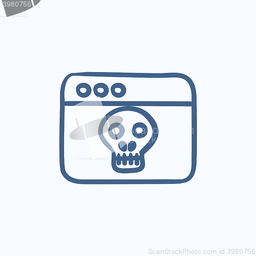 Image of Browser window with skull sketch icon.