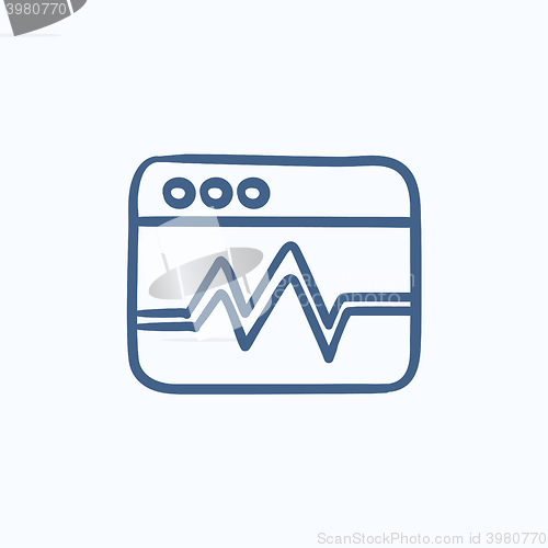 Image of Web analytics information sketch icon.