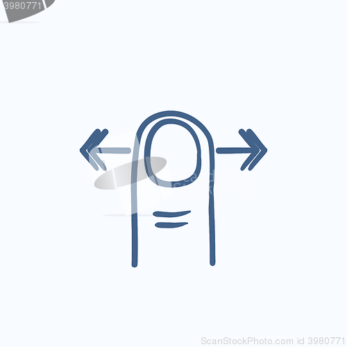 Image of Touch screen gesture sketch icon.