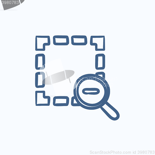 Image of Zoom out sketch icon.
