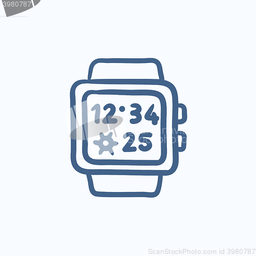 Image of Smartwatch sketch icon.