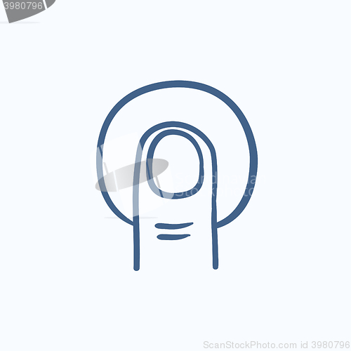 Image of Touch screen gesture sketch icon.