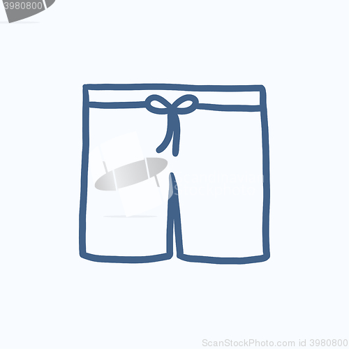 Image of Swimming trunks sketch icon.