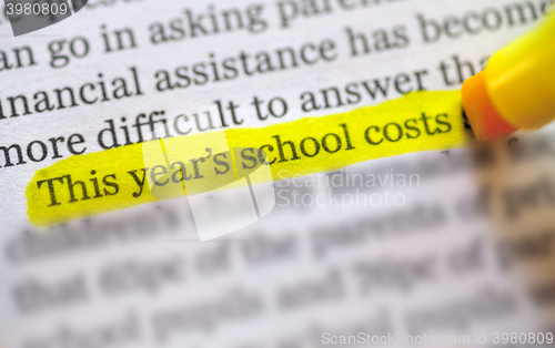 Image of back to school  costs