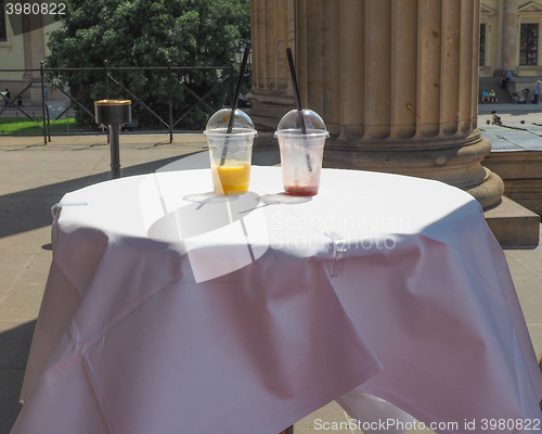 Image of Cocktail glasses on a table
